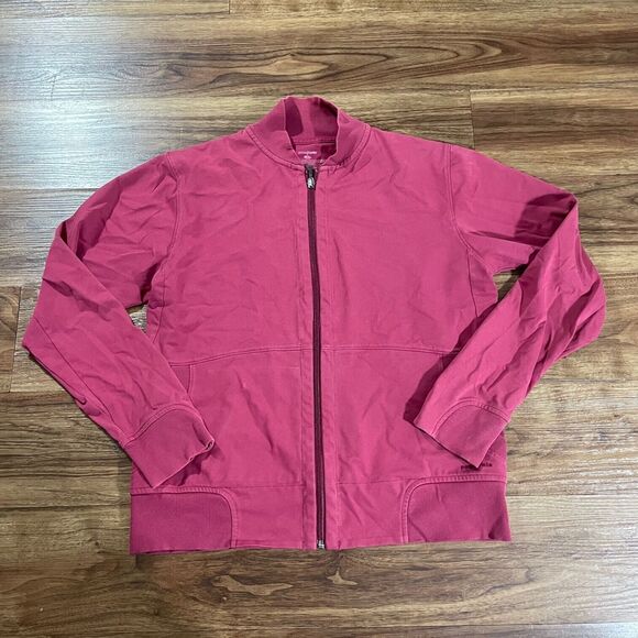 Patagonia Jacket Full Zip Pockets Long Sleeve Sweater Red Women's Size Large - Picture 1 of 8